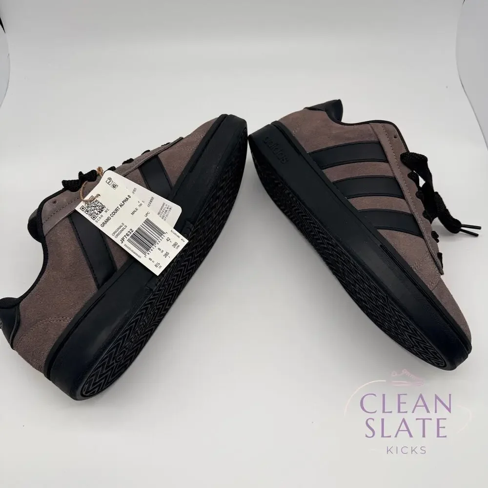 adidas · Grand Court Alpha 00s · Grey/Black · Men's Size 8.5 NIB/NWT